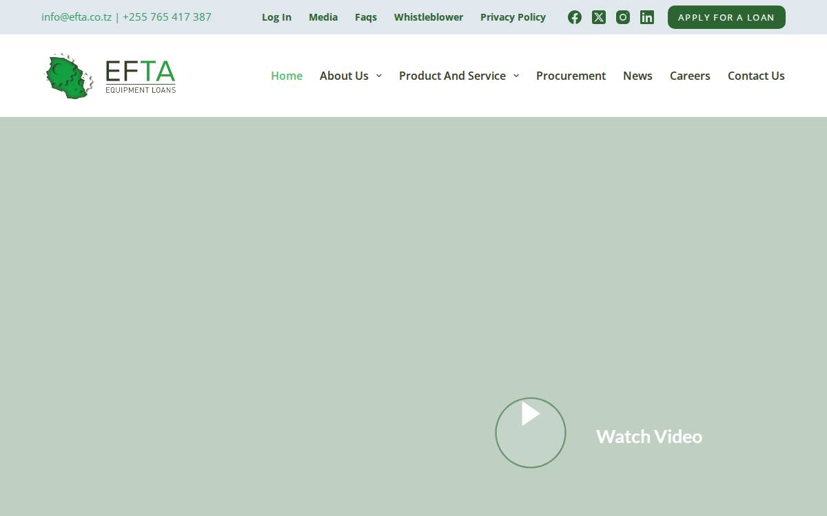 EFTA website preview