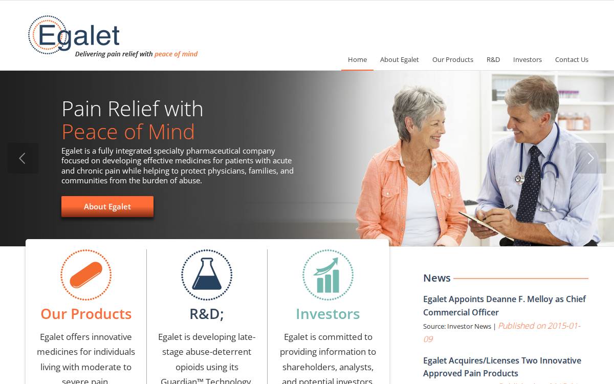 Egalet website preview