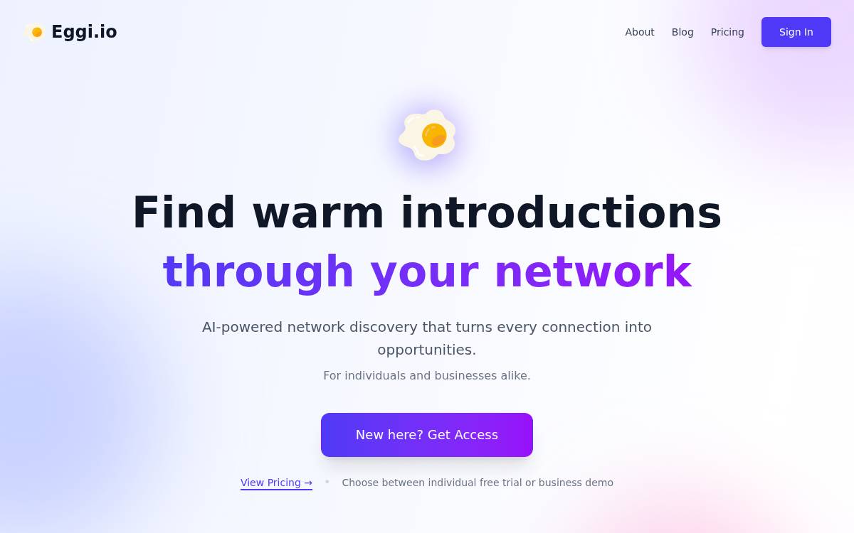 Eggi website preview
