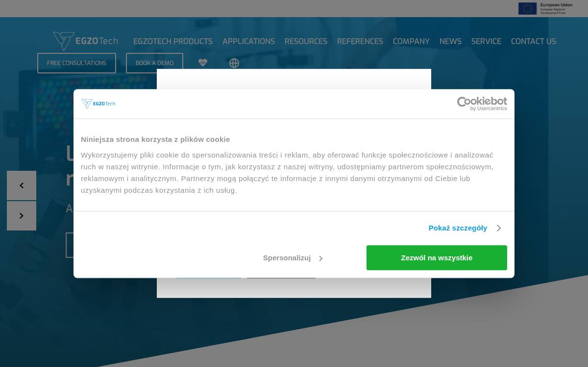 EgzoTech website preview