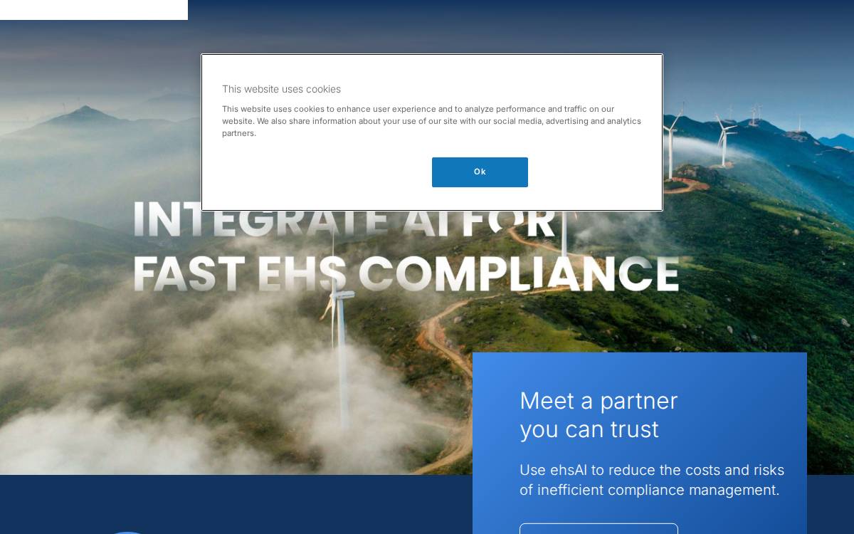 ehsAI website preview
