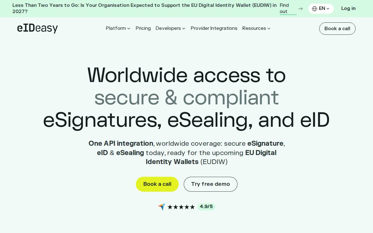 Eideasy website preview