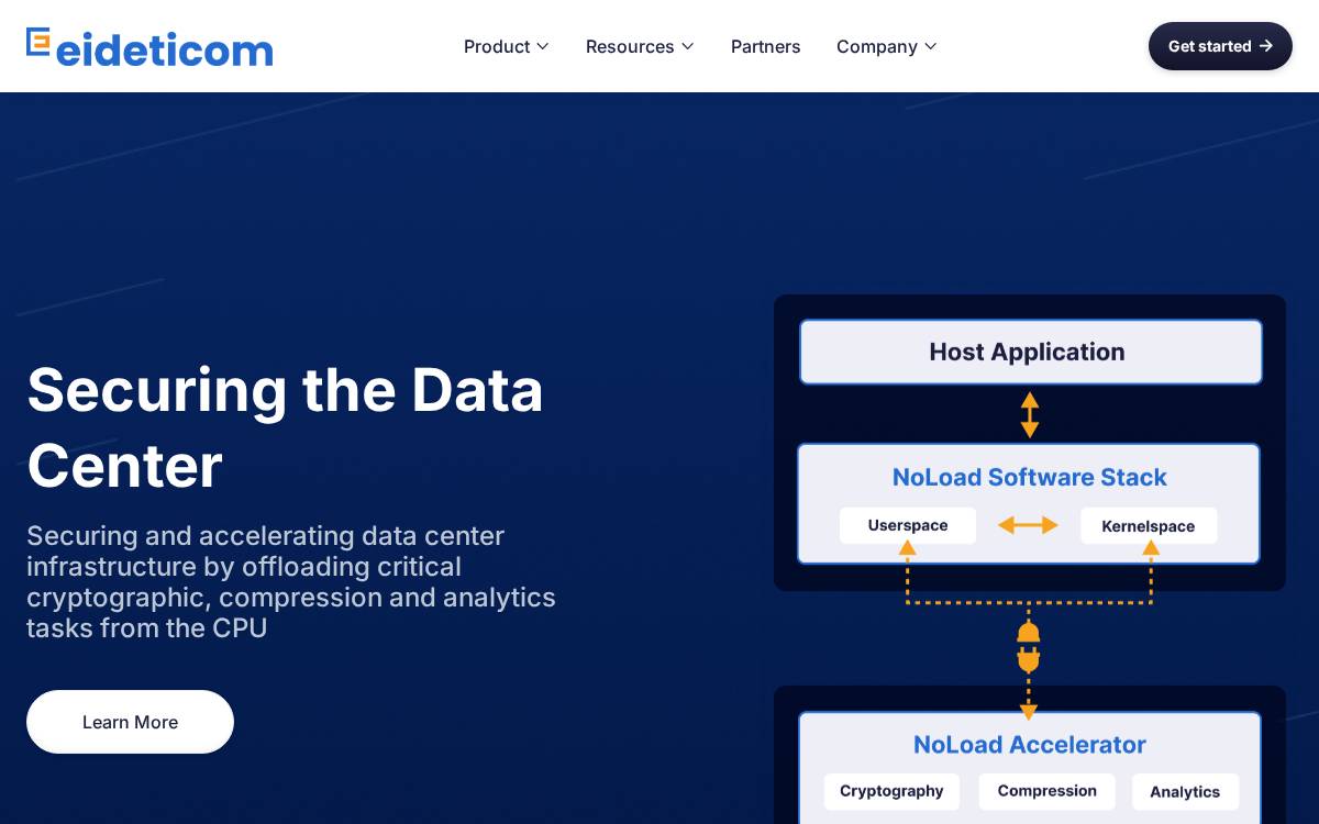 Eideticom website preview