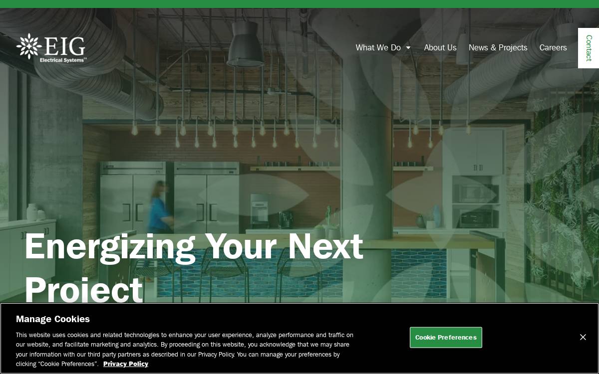 EIG website preview