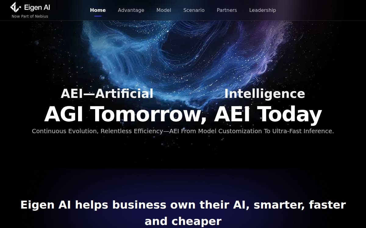 Eigenai website preview