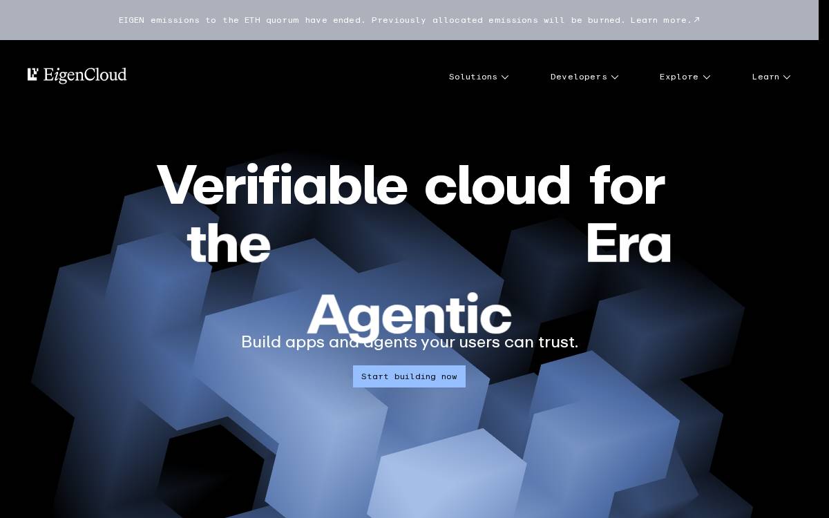 EigenCloud website preview