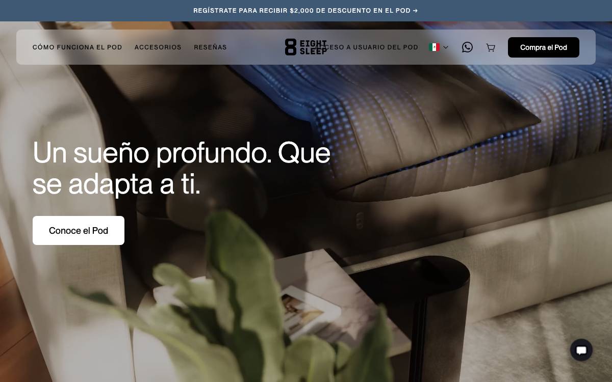 Eight Sleep website preview