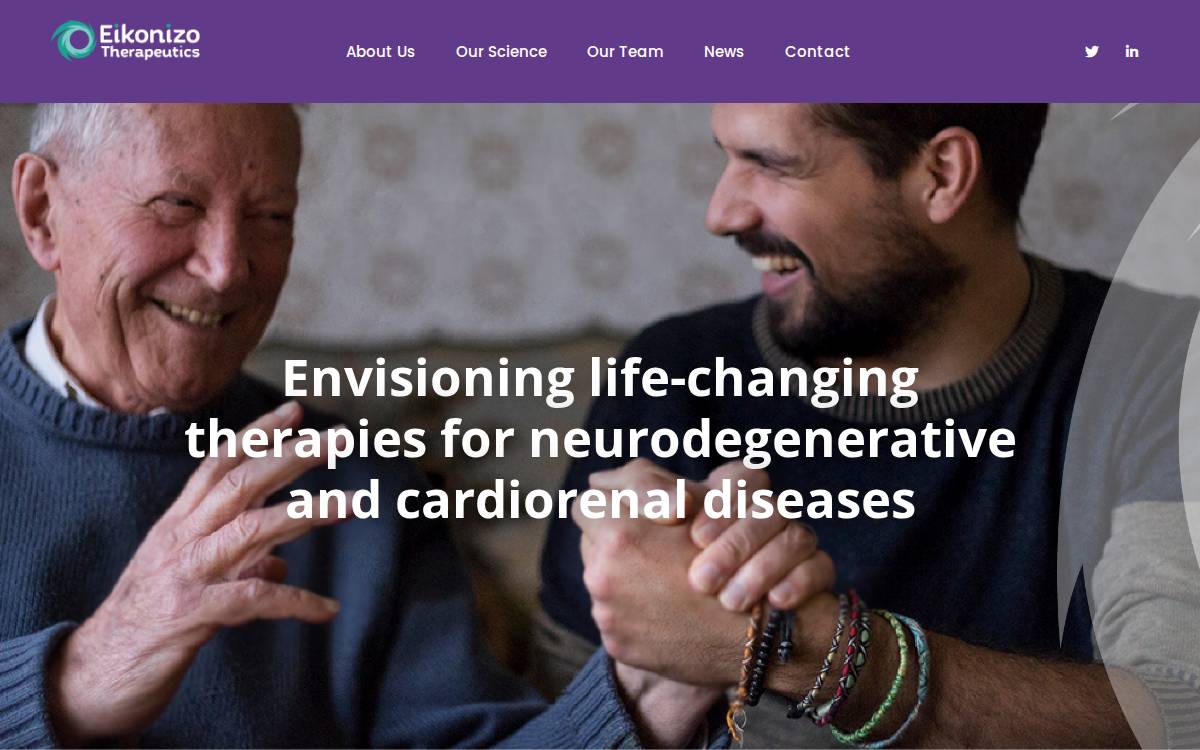Eikonizo Therapeutics website preview