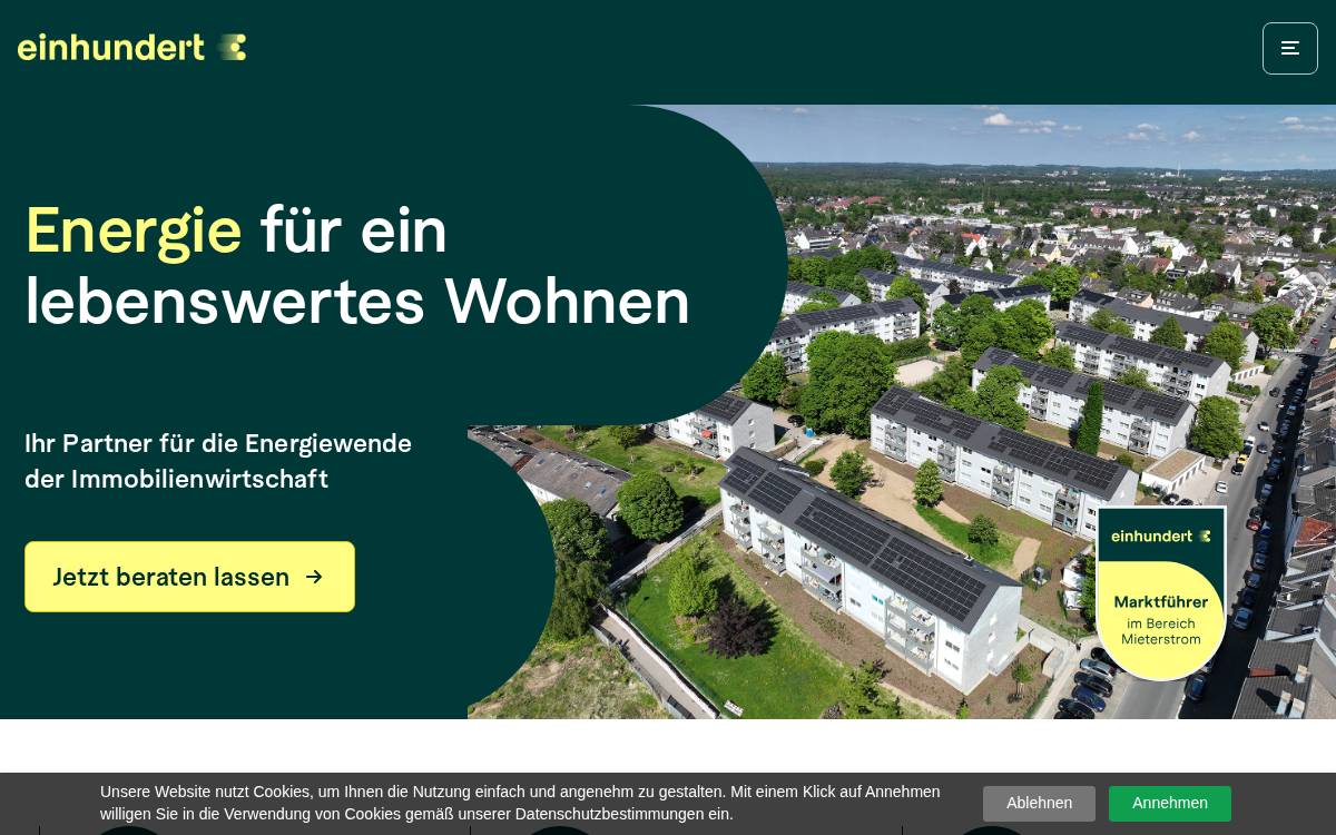 EINHUNDERT website preview