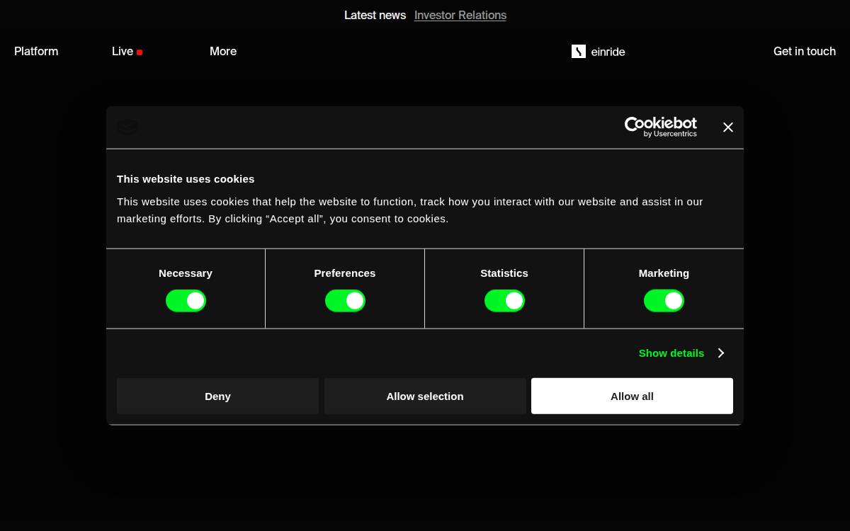 Einride website preview