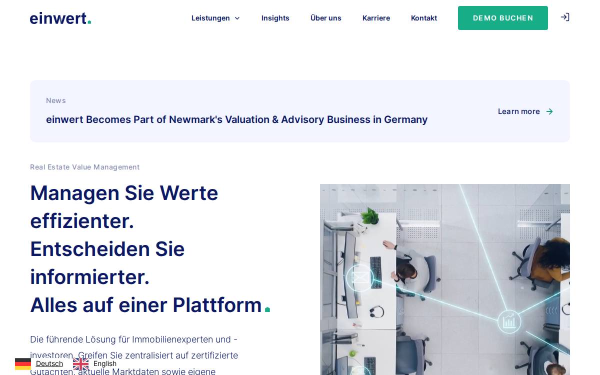 einwert website preview