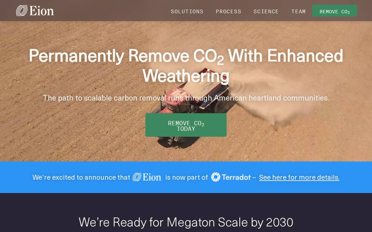 Eion Carbon website preview
