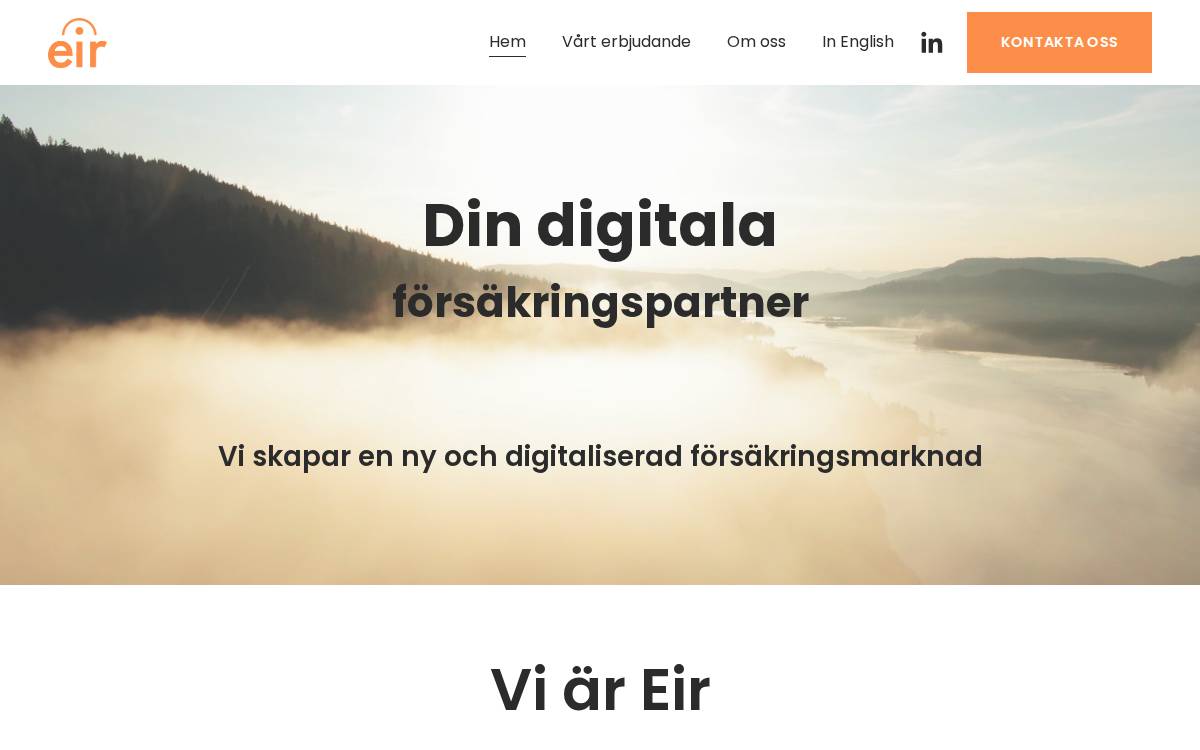 Eirforsakring website preview