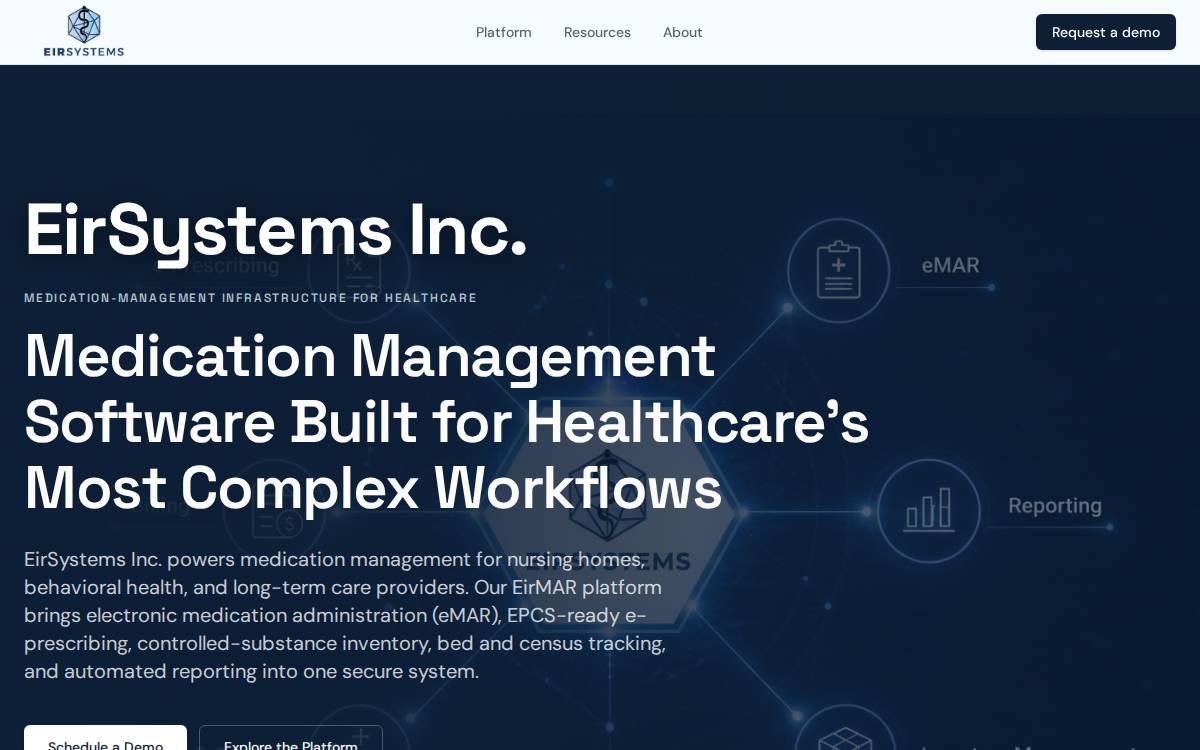 EirSystems website preview