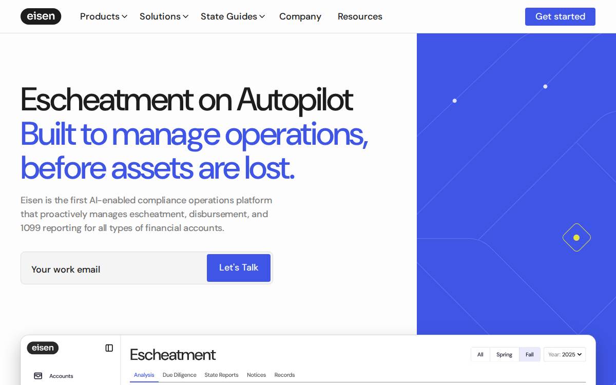 Eisen website preview