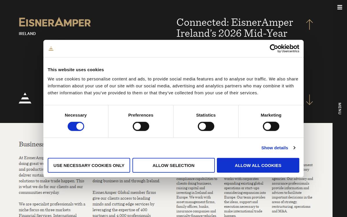 Eisneramper Ireland website preview