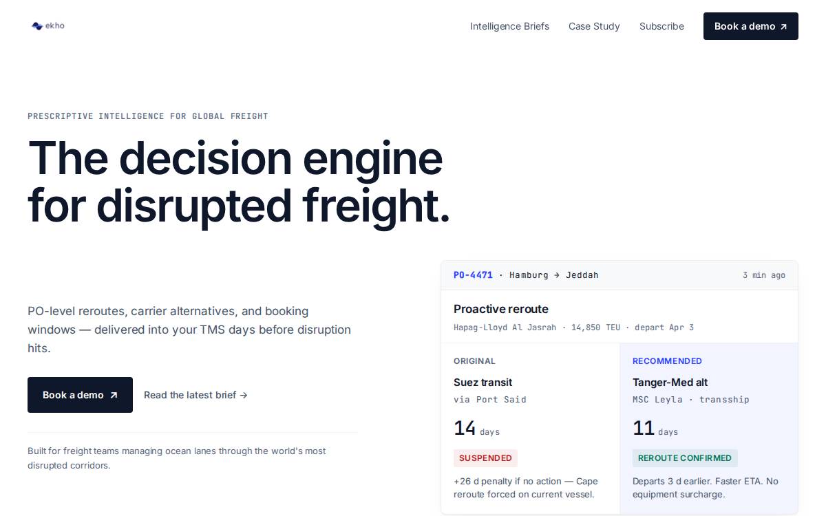 Ekho Labs website preview