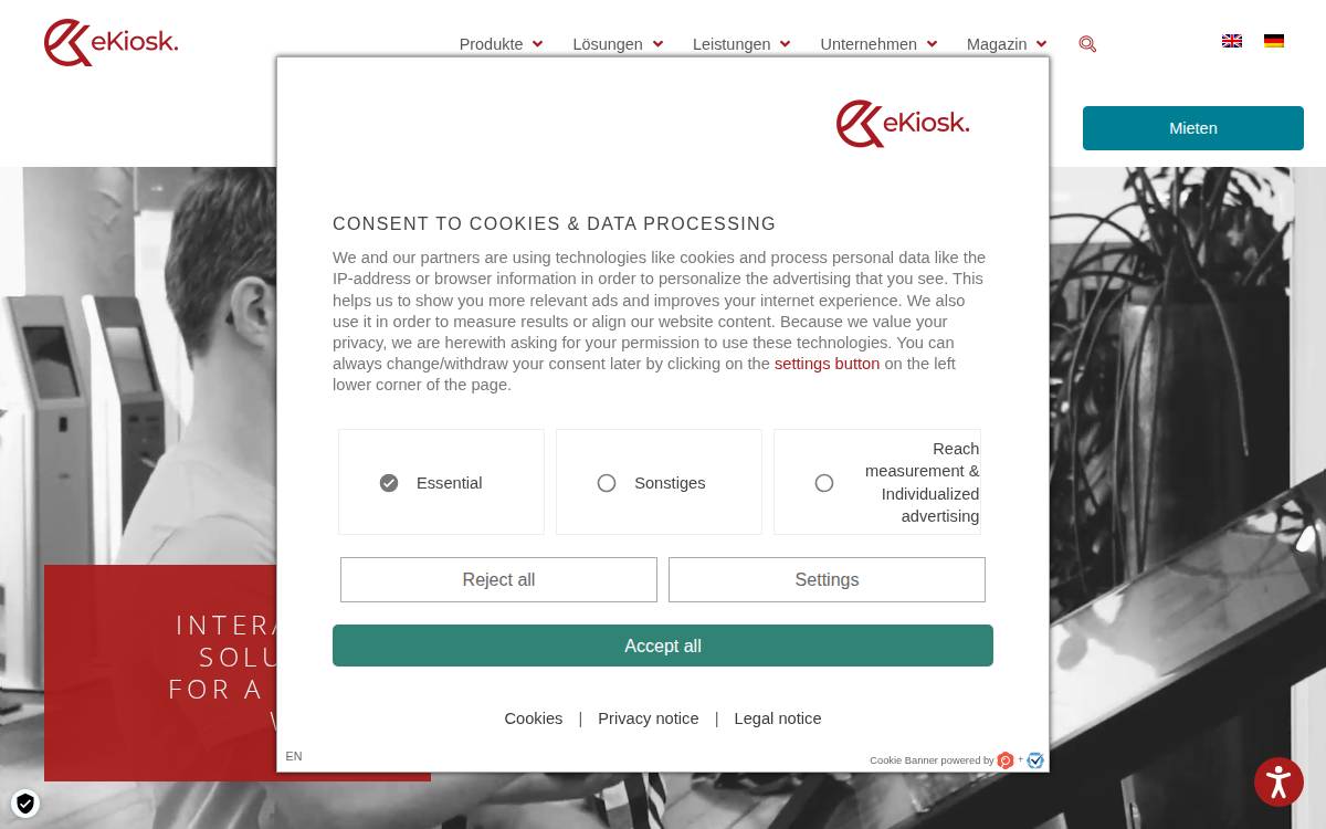 eKiosk website preview