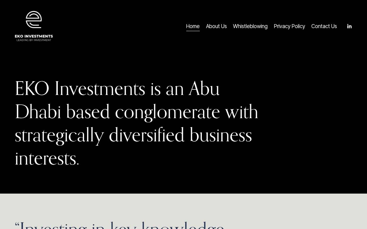 Eko Investments website preview