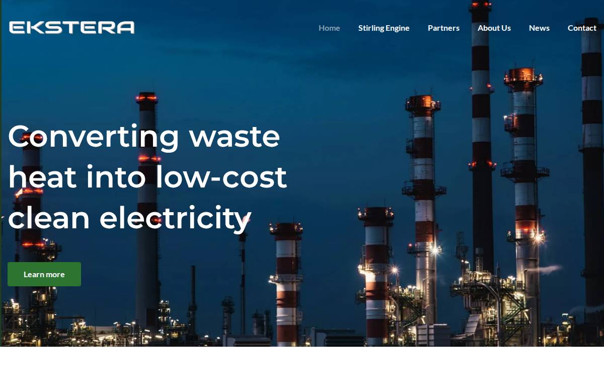 Ekstera website preview