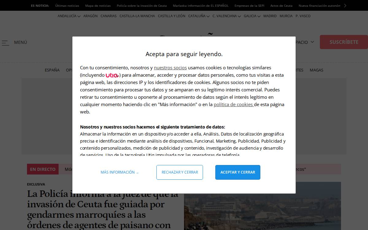 El Español website preview