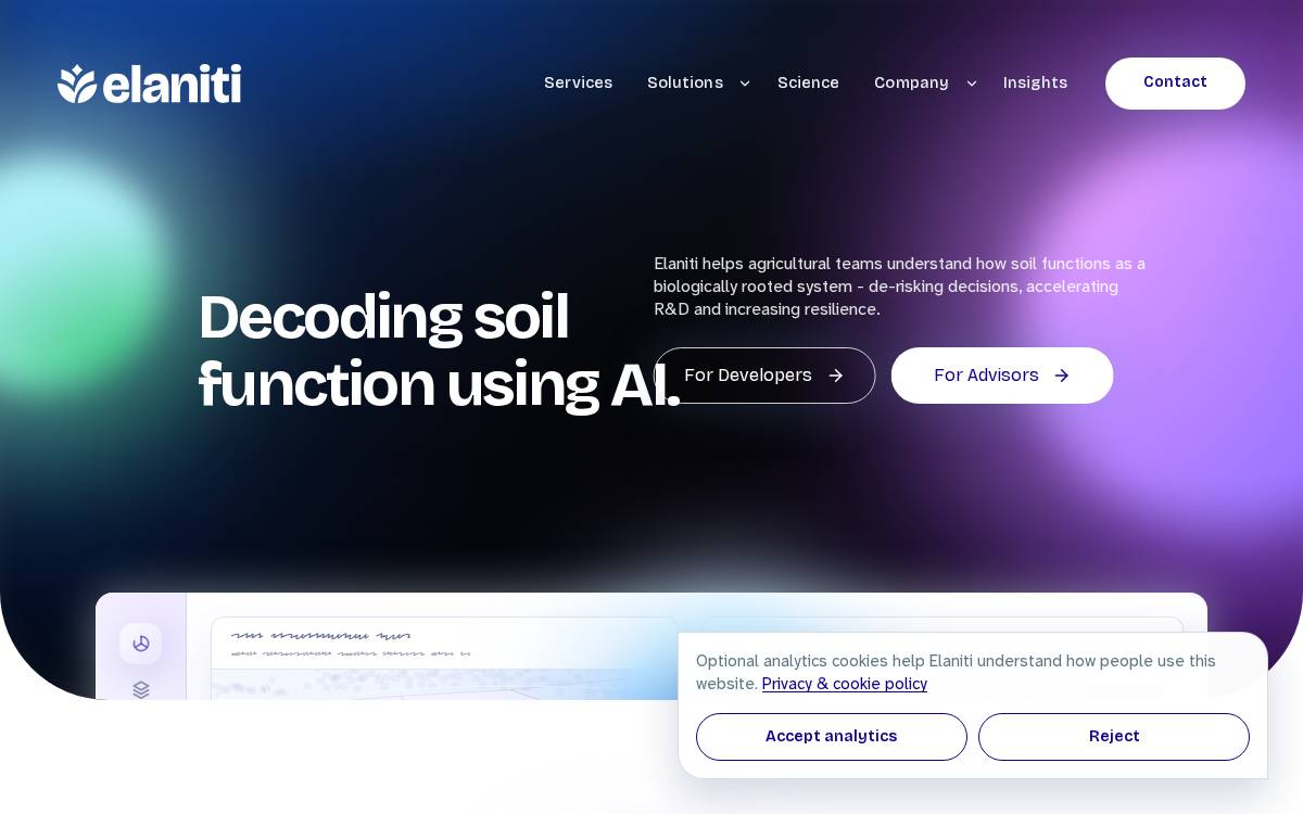 Elaniti website preview