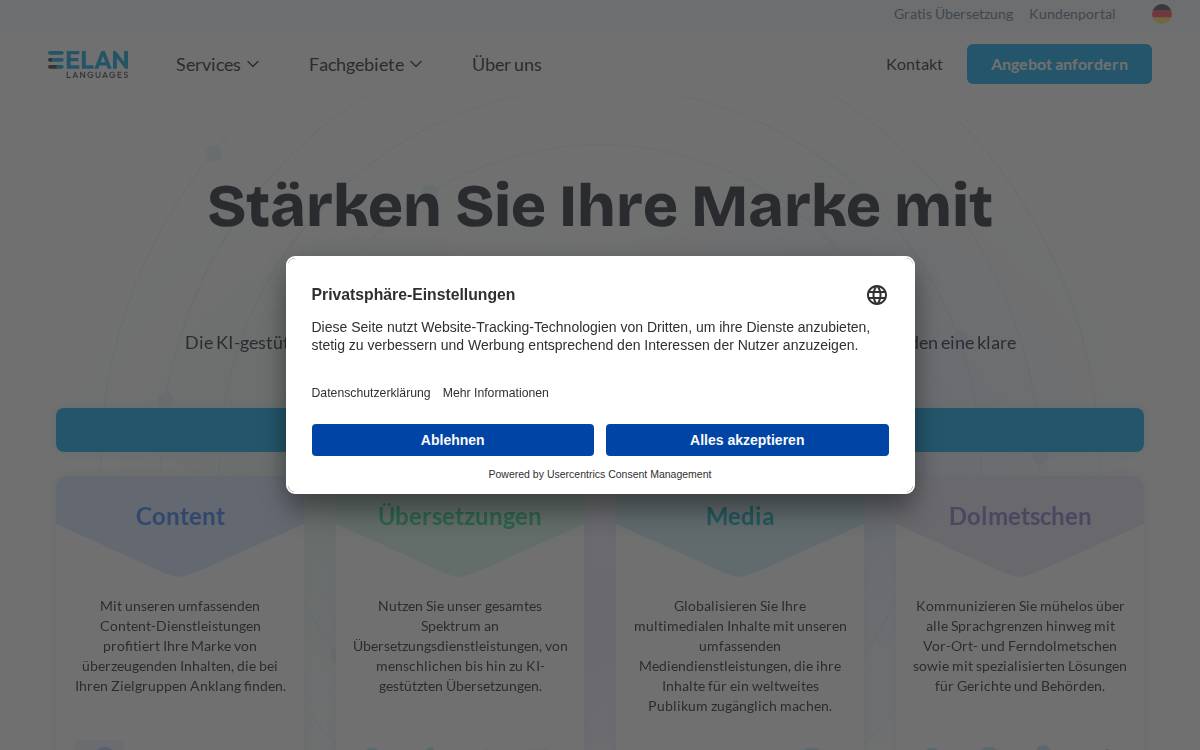 ElaN Languages website preview