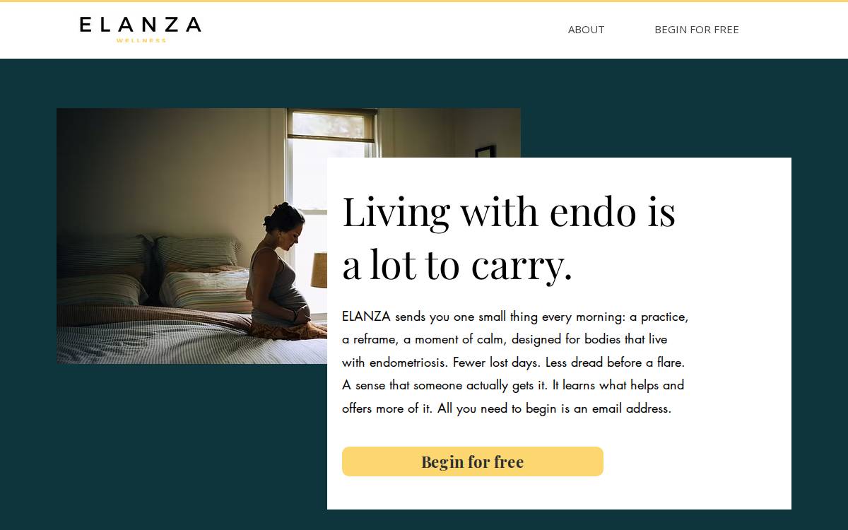 ELANZA Wellness website preview