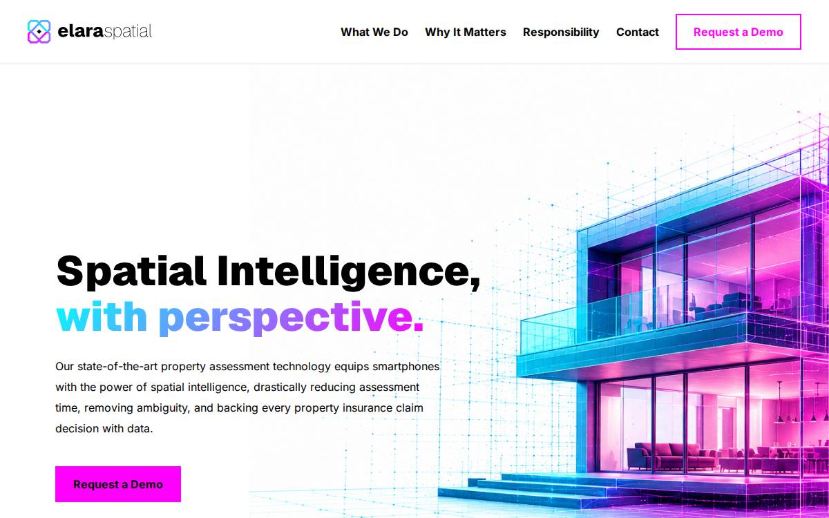 Elara Spatial website preview