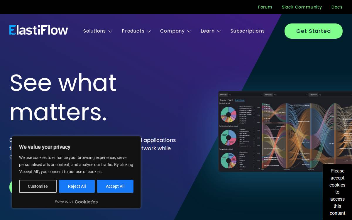 ElastiFlow website preview