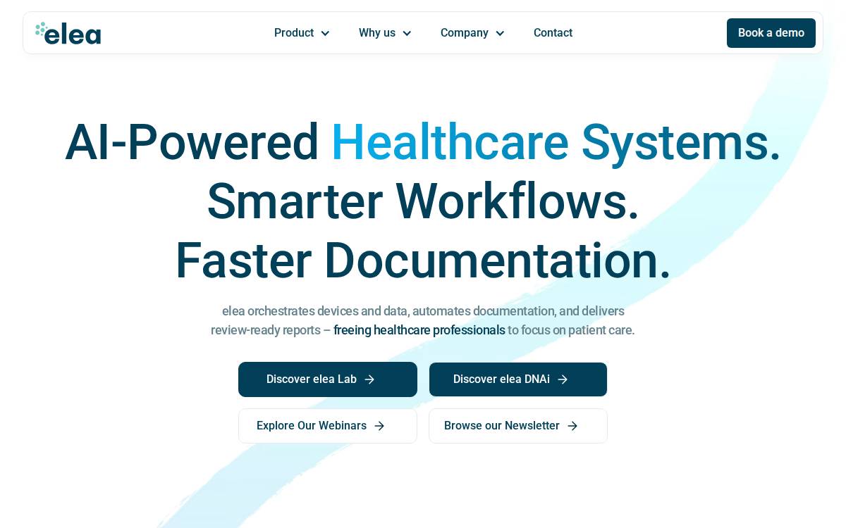 elea health website preview