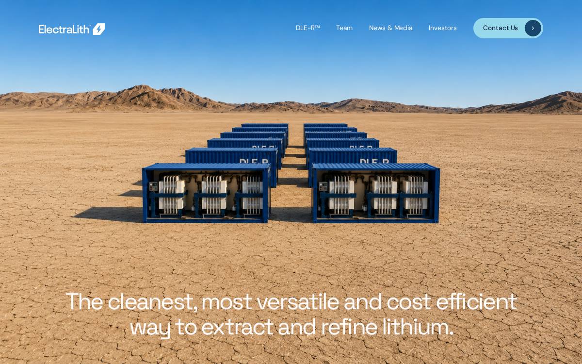 Electralith website preview