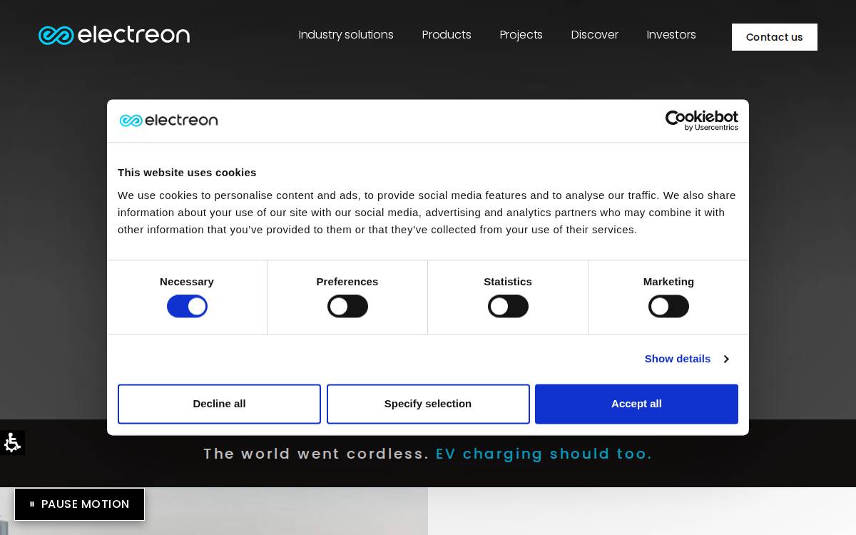 Electreon website preview