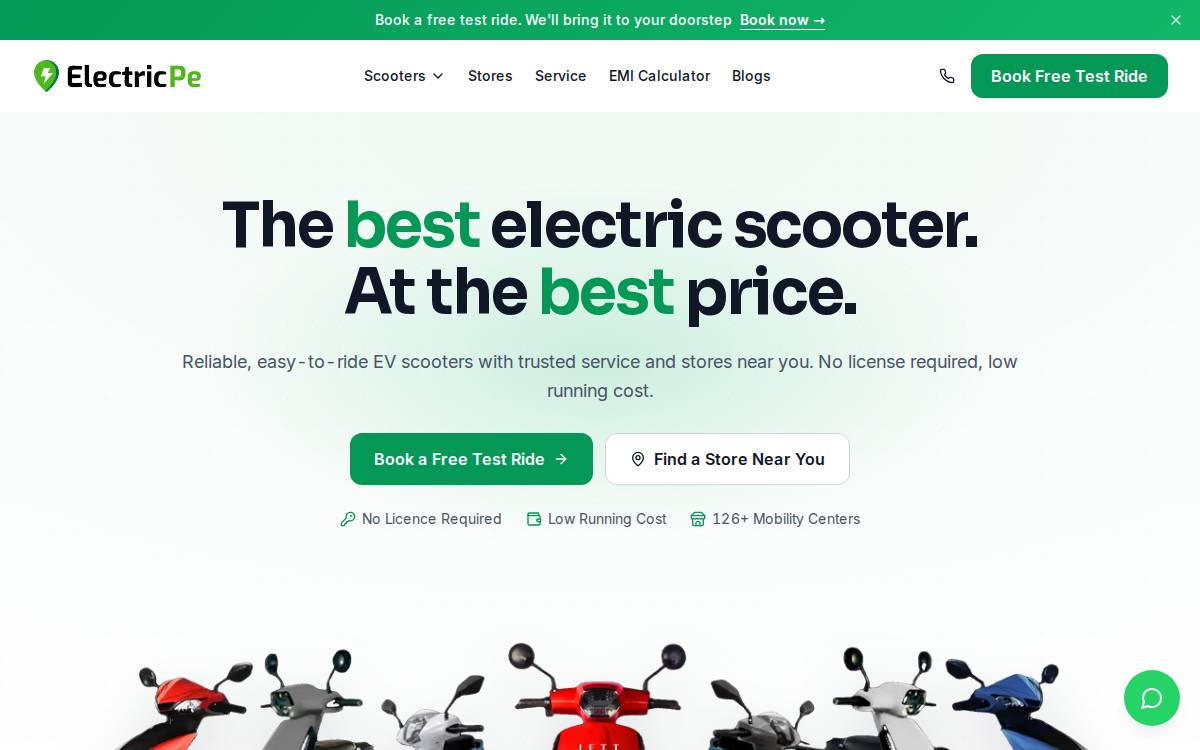 Electric Pe**** EV Charging website preview