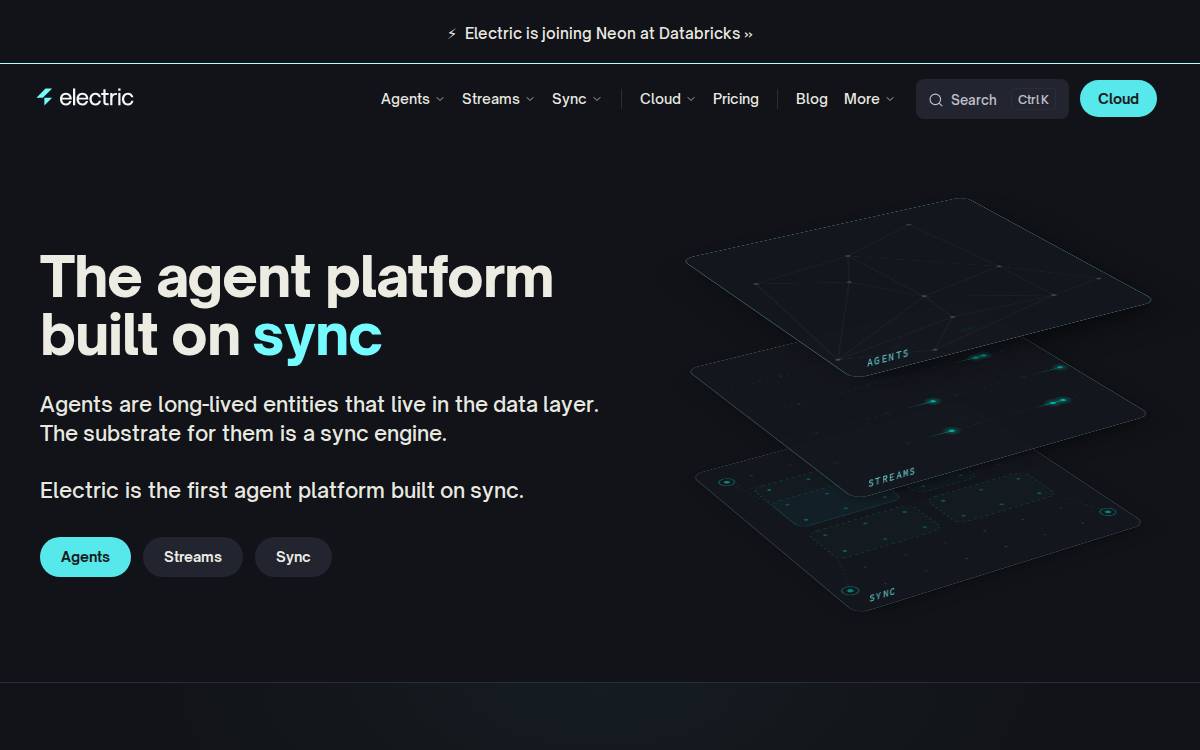 Electric Sql website preview