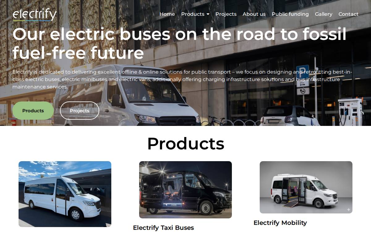 Electricbus website preview