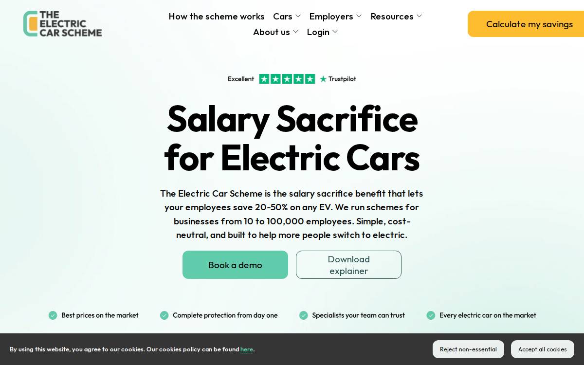 Electric Car Scheme website preview