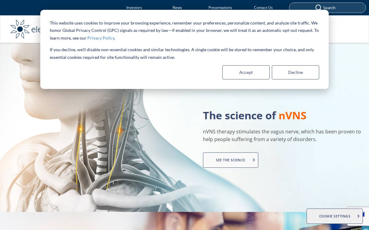 electroCore, Inc. website preview
