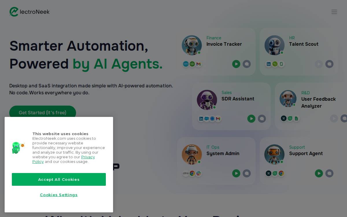 ElectroNeek website preview