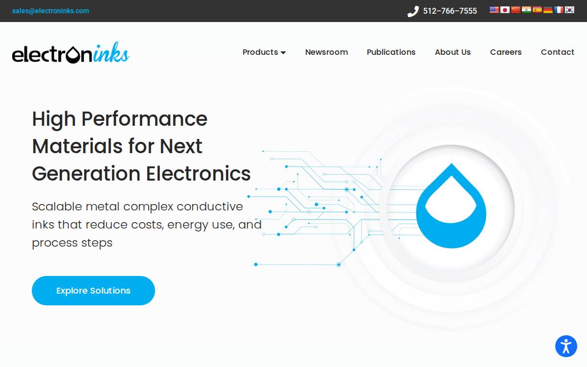 Electroninks website preview