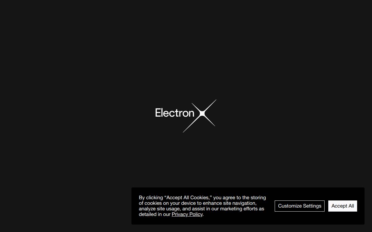 Electron X website preview