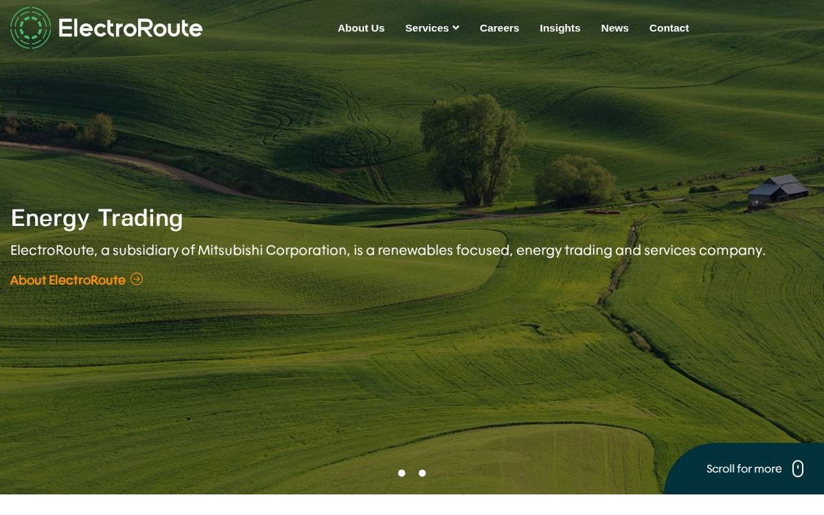 ElectroRoute website preview
