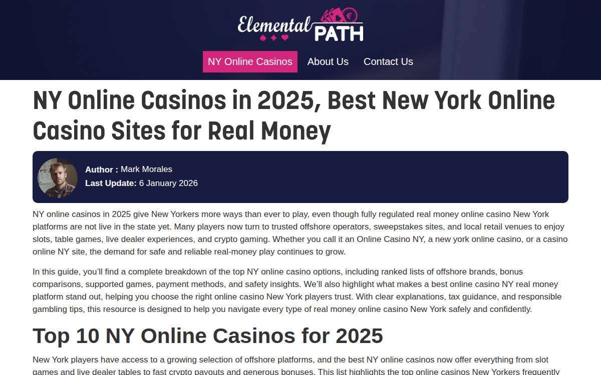 Elementalpath website preview