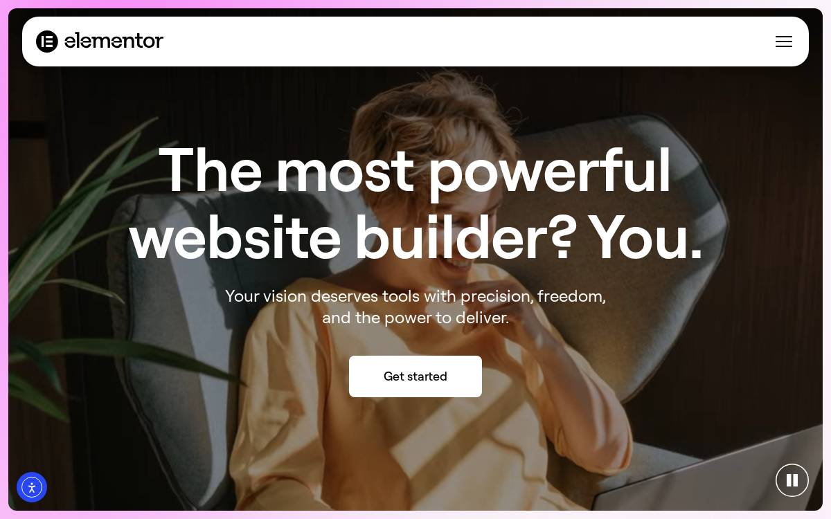 Elementor website preview