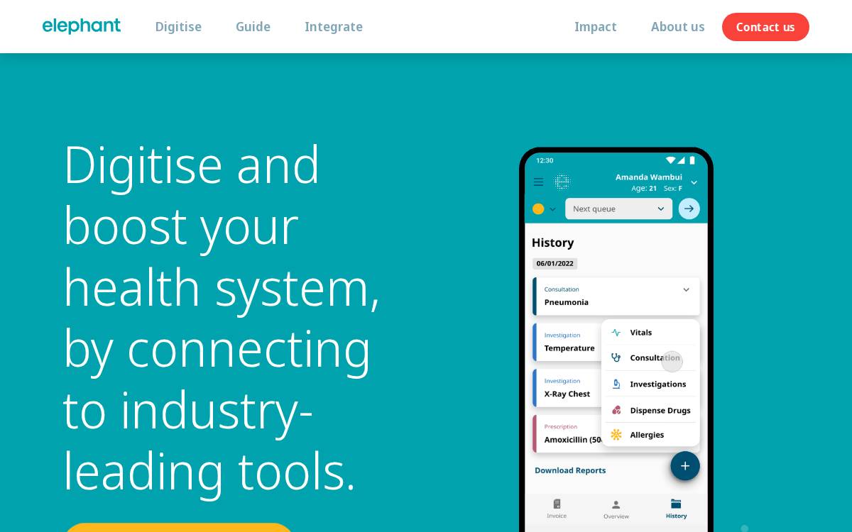 Elephant website preview