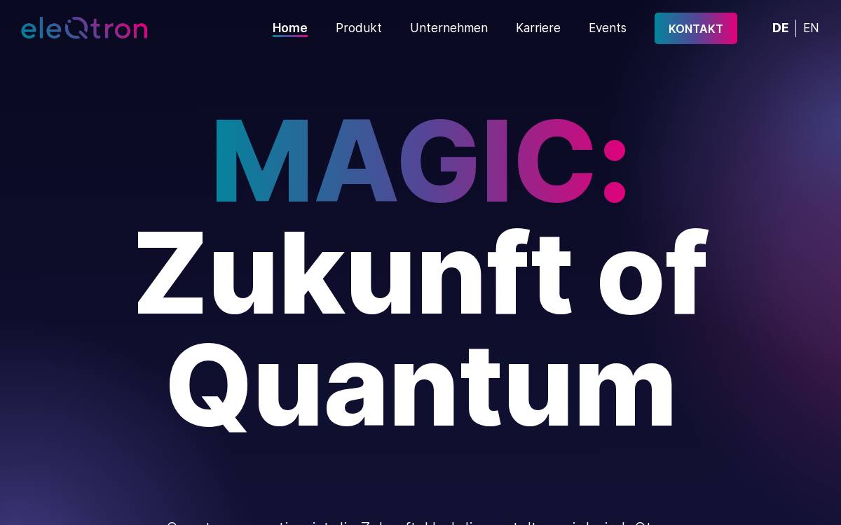 EleQtron VENTURE CAPITAL website preview