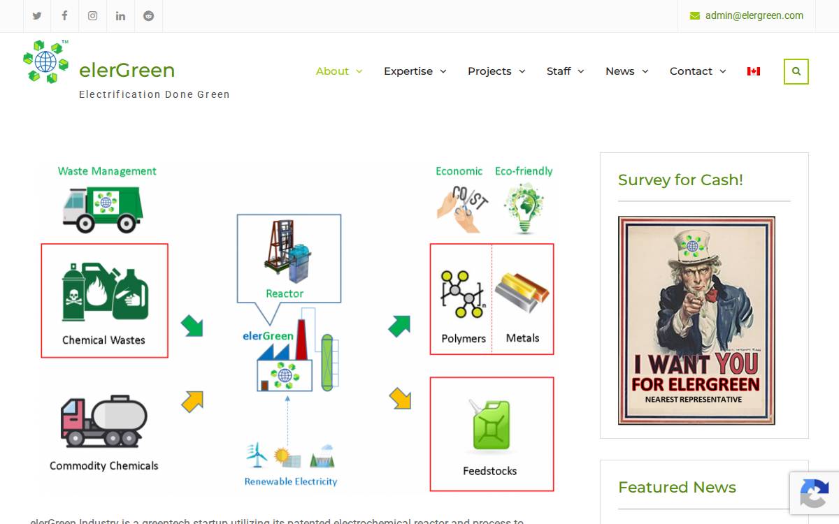 elerGreen Website website preview