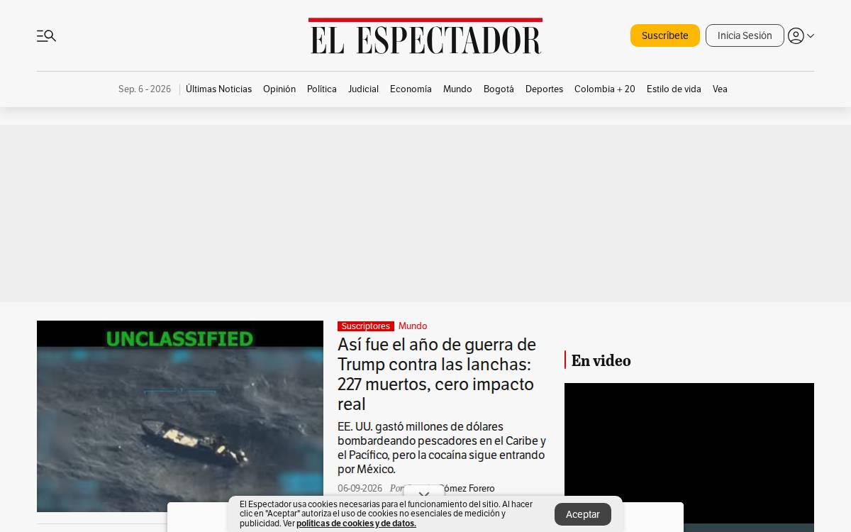 Elespectador website preview