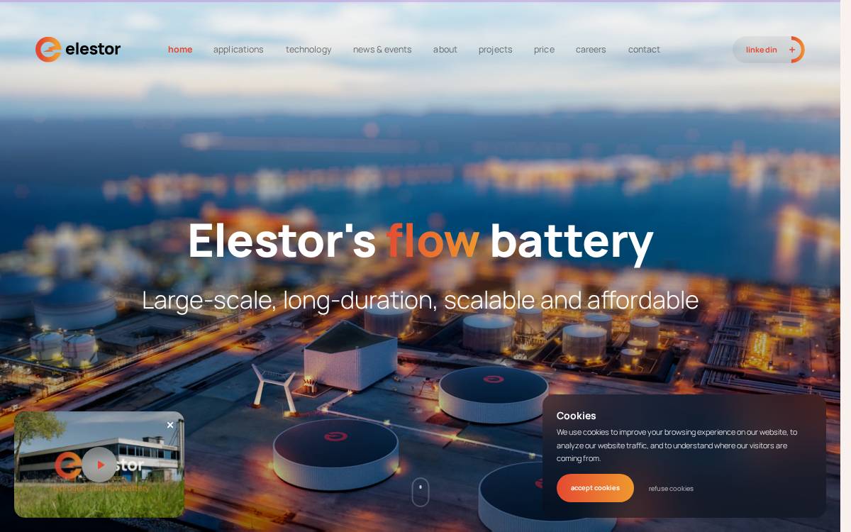 Elestor website preview