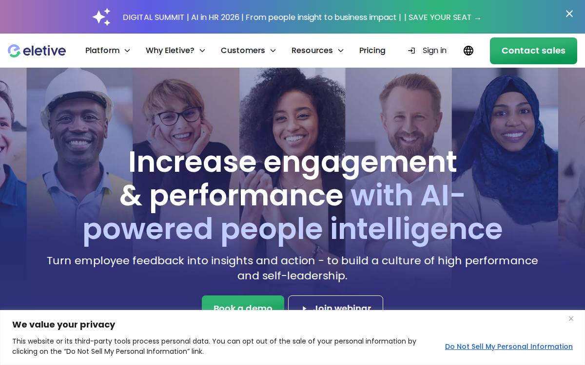 Eletive website preview